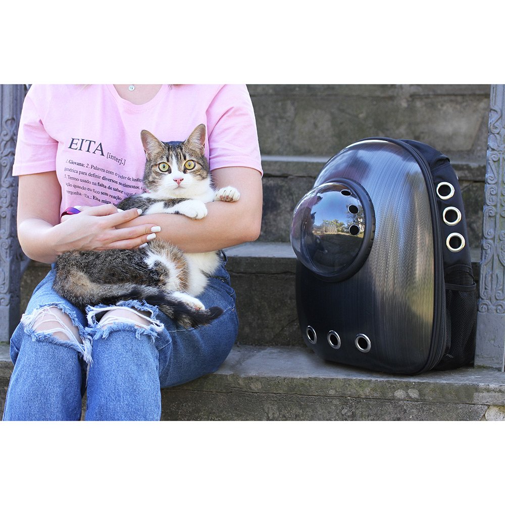 Mochila espacial de Transporte para Gatos EloImports Pet - Imagem 11