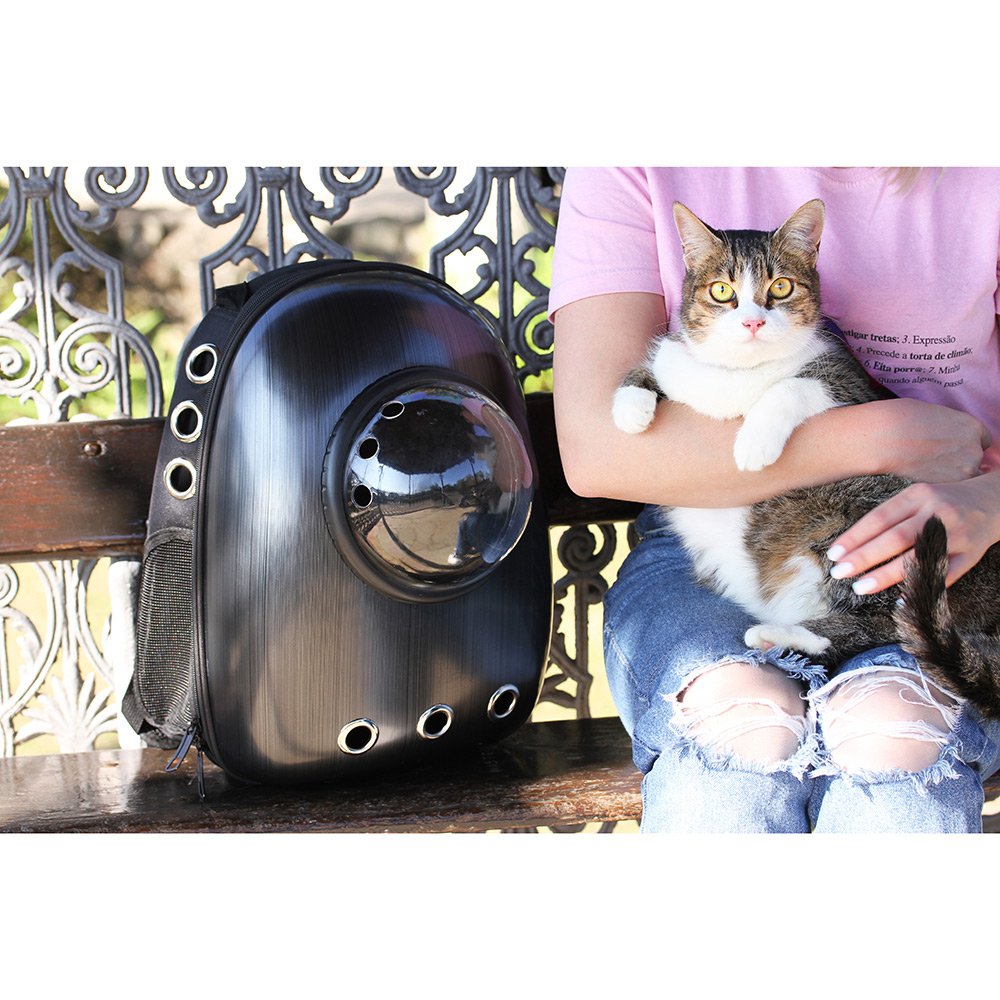 Mochila espacial de Transporte para Gatos EloImports Pet - Imagem 10