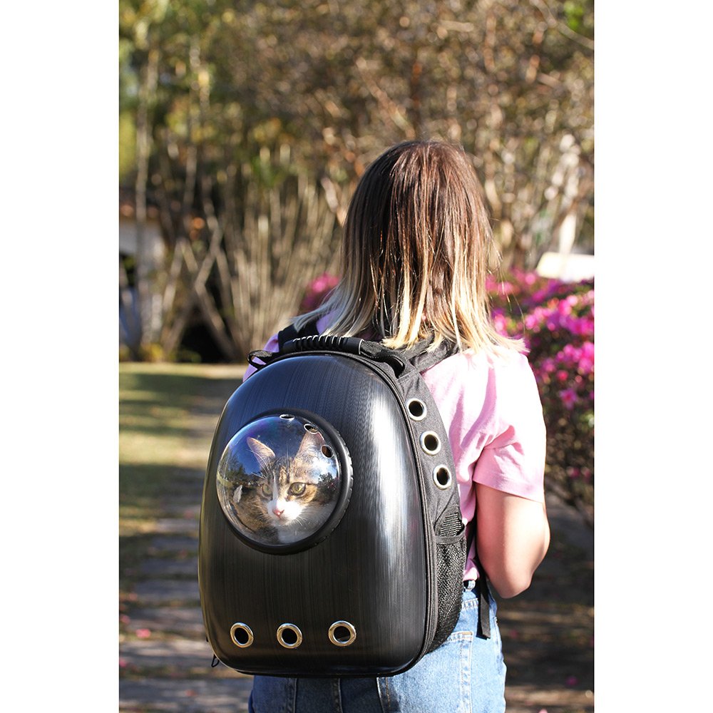 Mochila espacial de Transporte para Gatos EloImports Pet - Imagem 8