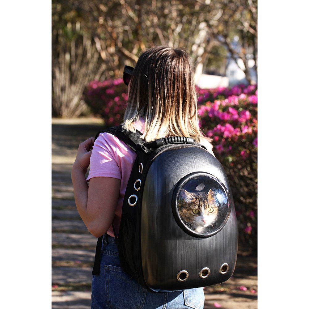 Mochila espacial de Transporte para Gatos EloImports Pet - Imagem 7